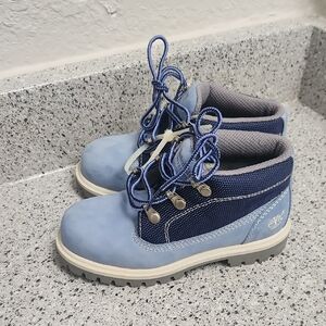 Kids Blue Timberland Boots Size 12 M